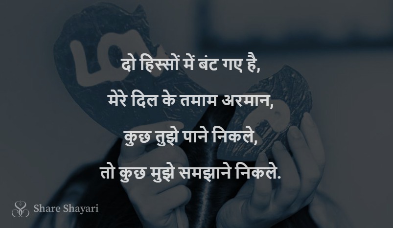 Do hisson mein bant gaye hai-Share Shayari